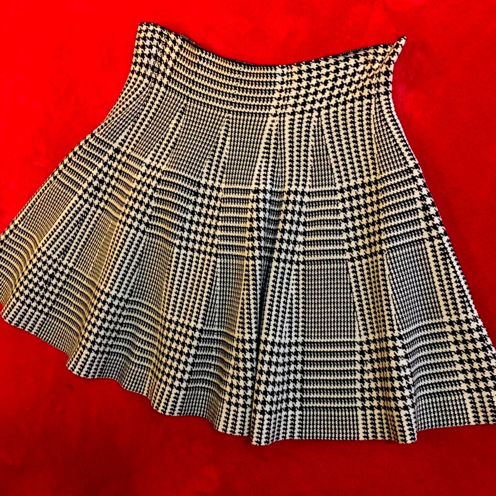 Black And White Flare Skirt